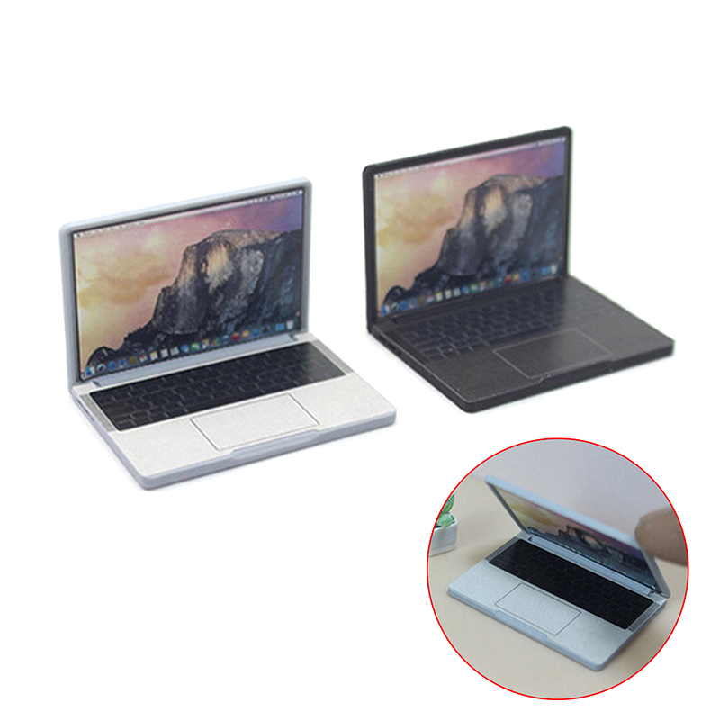 Laptop Accessories Computer - Linda Mini Laptop de Simulación 1:12,