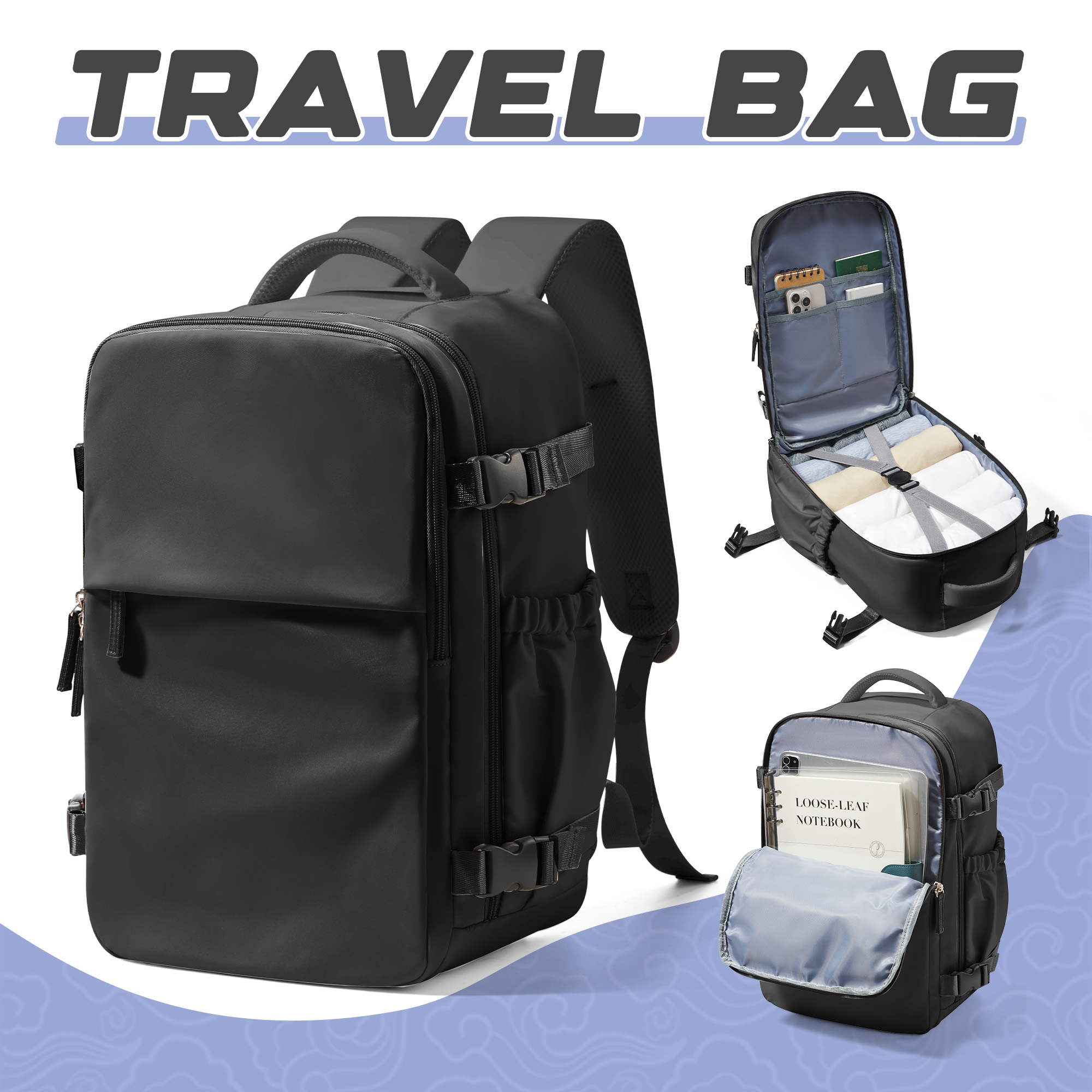 Laptop Accessories Organizer Bag - Mochila de cabina de viaje 40x20x25