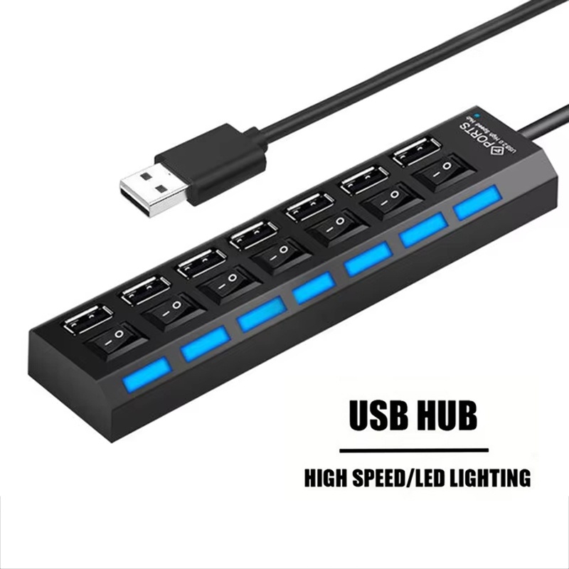 Laptop Accessories Computer - Divisor Hub USB 2,0 de 7