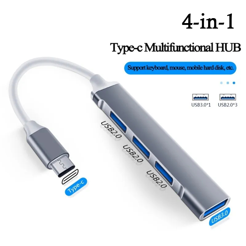Laptop Accessories For Programmers - 4 en 1 USB C HUB