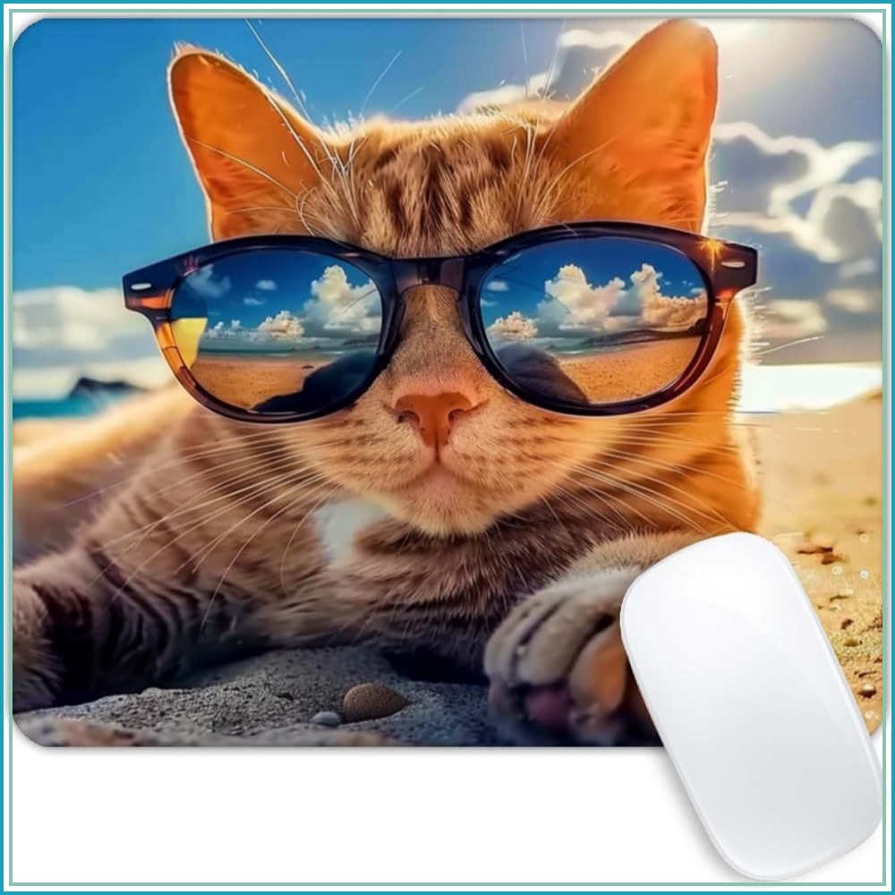 Laptop Accessories For Wrist Support - Alfombrilla de ratón Sunshine Beach Cat