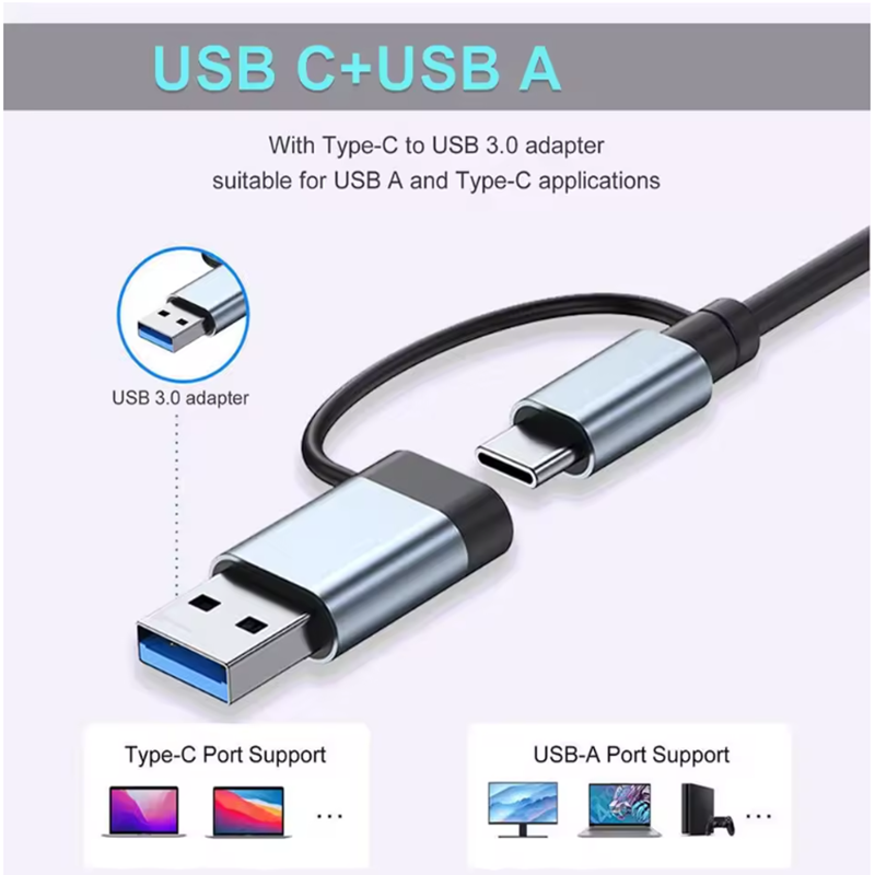 Concentrador USB A C de 7 Puer - Laptop Accessories For Programmers reseña y precio