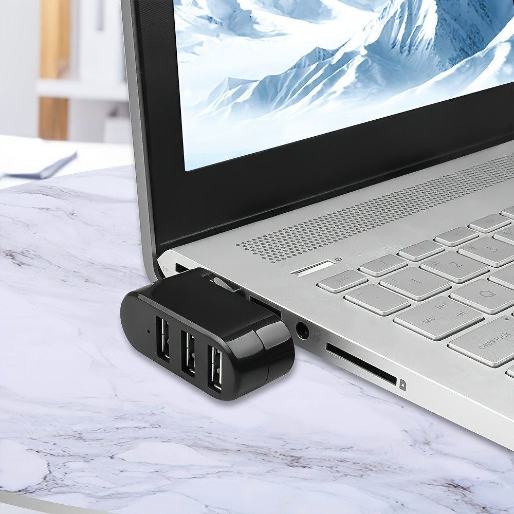 Hub USB 2.0 3 Puertos 180 °    - Laptop Accessories For Programmers reseña y precio
