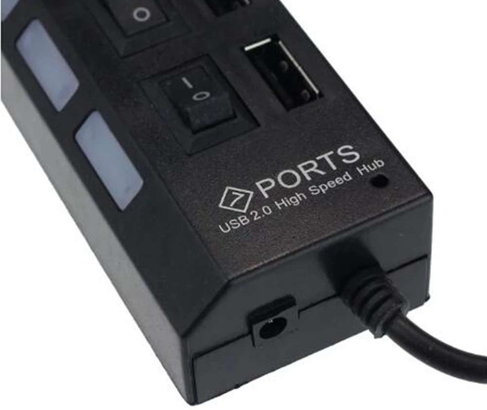 Divisor Hub USB 2,0 de 7 puert - Laptop Accessories Computer reseña y precio