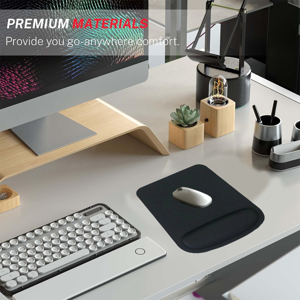 Alfombrilla de Ratón Negra par - Laptop Accessories For Wrist Support reseña y precio
