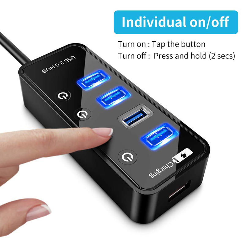USB HUB 3,0 4 cargador de telé - Laptop Accessories For Programmers reseña y precio