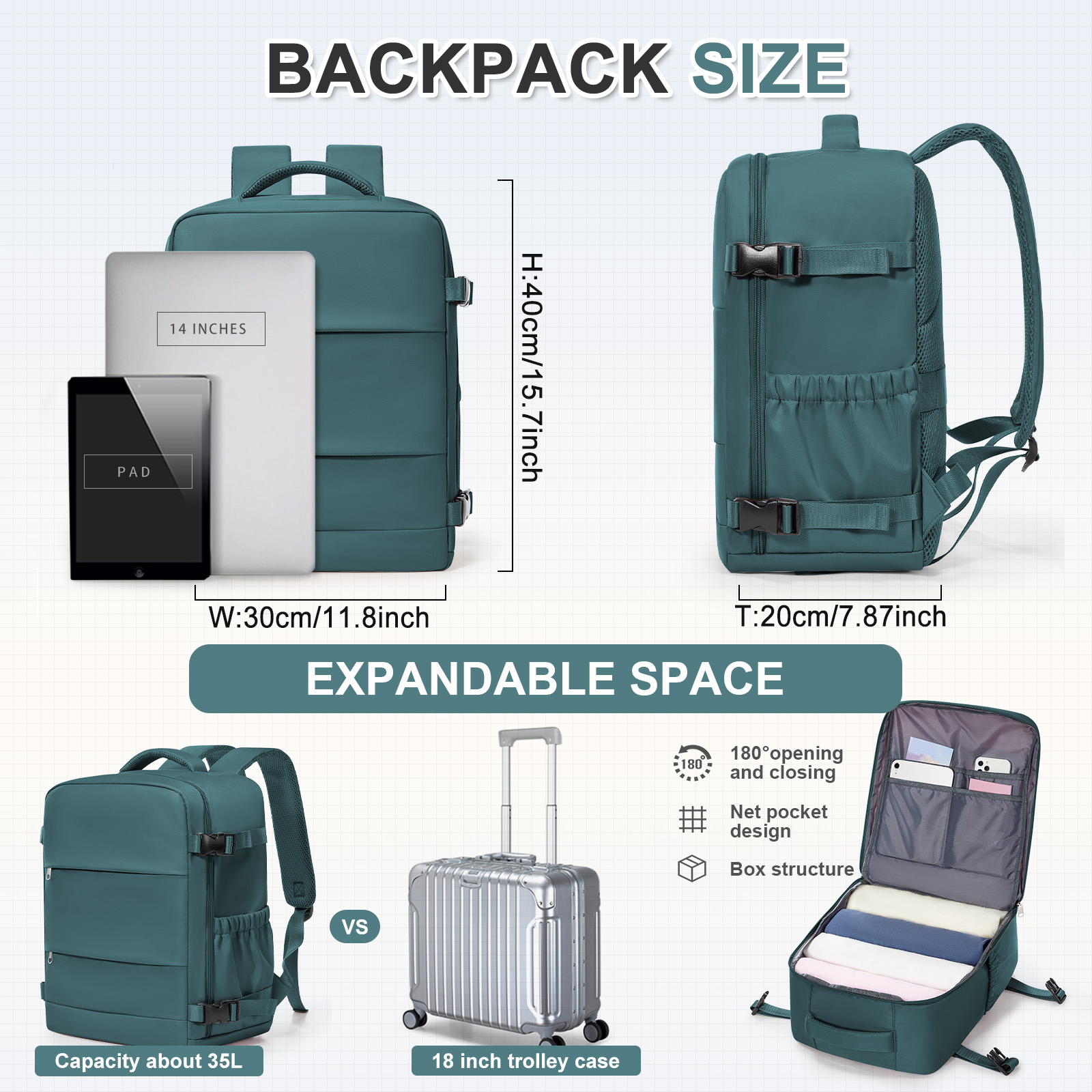 Mochila de viaje Ryanair 40x30 - Laptop Accessories Organizer Bag reseña y precio